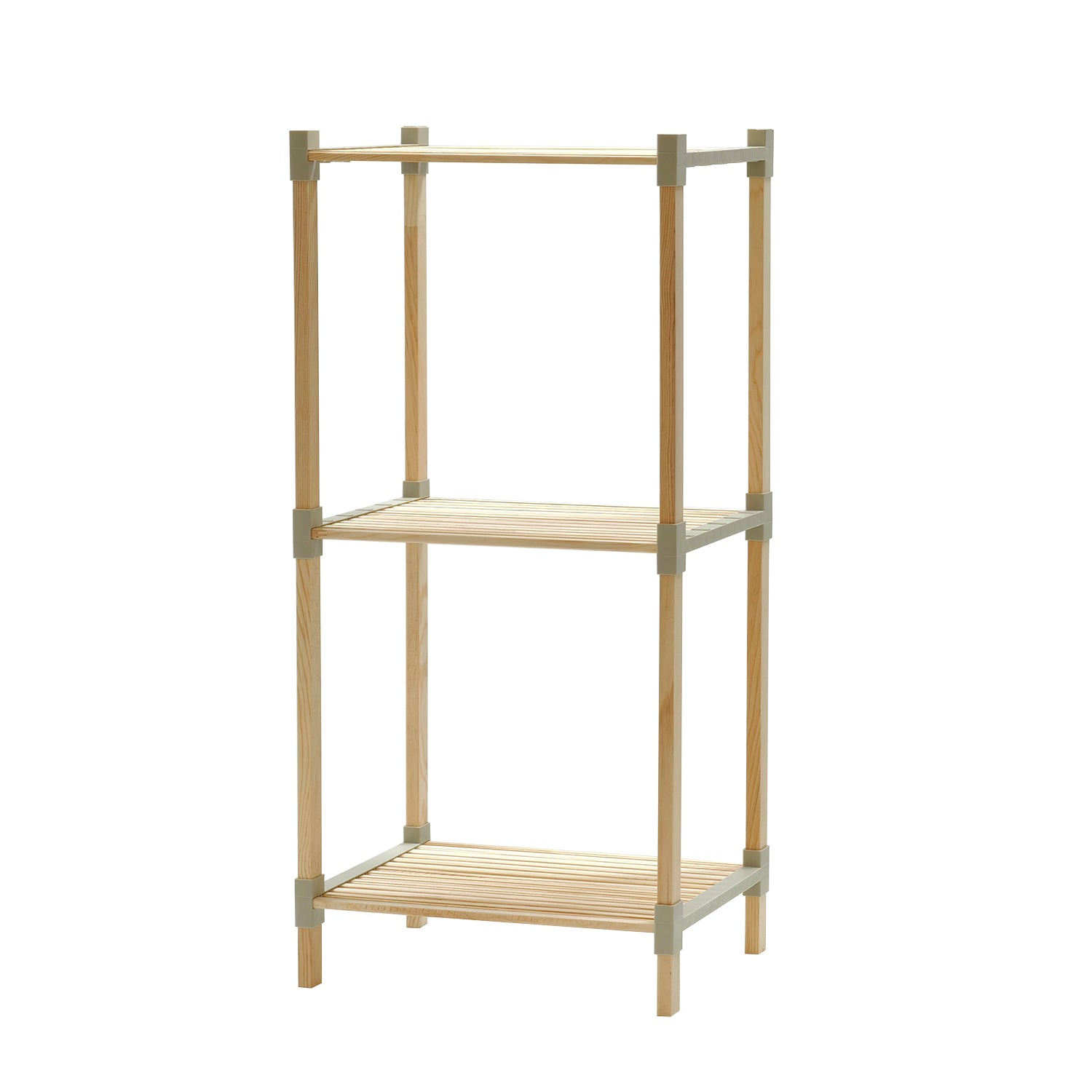 VESTIAMO CASA - Scaffale Multiuso in legno 3 ripiani FixWood - h80x38x32 cm